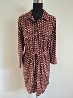 J608 - Bruin-zwarte Human Nature jurk met zakjes maat M (1), Kleding | Dames, Jurken, Maat 38/40 (M), Bruin, Ophalen of Verzenden