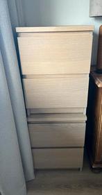 Ikea Malm nachtkastje 2x eiken, Huis en Inrichting, Ophalen, Minder dan 45 cm, Zo goed als nieuw, Minder dan 55 cm