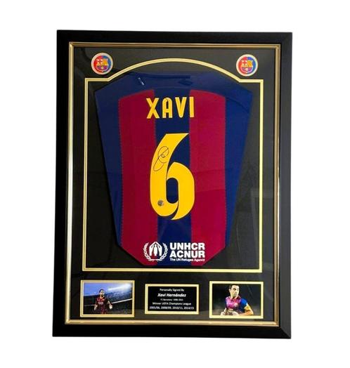 Xavi Hernandez FC Barcelona 23/24 Gesigneerd Ingelijst Shirt, Verzamelen, Sportartikelen en Voetbal, Nieuw, Shirt, Buitenlandse clubs