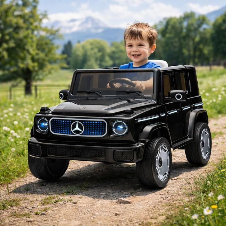 Elektrische Kinderauto 12V–Mercedes-Benz G-Klasse EQG |Zwart, Kinderen en Baby's, Speelgoed | Buiten | Accuvoertuigen, Nieuw, Ophalen of Verzenden
