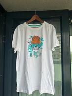 T-shirt Matt print doodskop wit, oranje 100% katoen XXL, Ophalen of Verzenden, Zo goed als nieuw, Overige maten, Wit