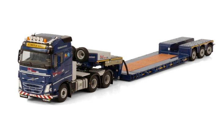WSI VOLVO FH globetrotter + NOOTEBOOM dieplader MAXTRANS, Hobby en Vrije tijd, Modelauto's | 1:50, Nieuw, Bus of Vrachtwagen, Wsi
