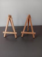 2x houten mini schildersezels / fotohouders, Hobby en Vrije tijd, Schilderen, Ophalen of Verzenden, Gebruikt, Ezel