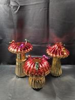 keramische vaas paddenstoel met vogels 25 cm, Overige materialen, Overige kleuren, N.v.t., N.v.t.