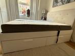 Brimnes ombouw 180x200 elec. lattenbodems, Huis en Inrichting, Gebruikt, Wit, Tweepersoons, Ophalen of Verzenden