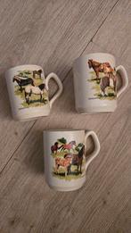 Vintage mokken van wild pony, Handschilderen, Ophalen of Verzenden