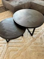 Zwarte visgraat salontafels, Huis en Inrichting, 50 tot 100 cm, Ophalen of Verzenden, Zo goed als nieuw, Minder dan 50 cm