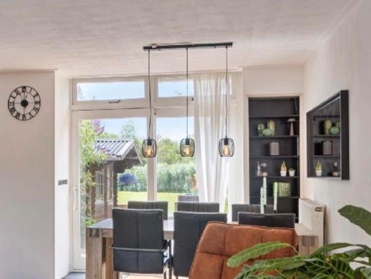 Hanglamp Nikki zwart (Gamma), Huis en Inrichting, Lampen | Hanglampen, Gebruikt, 75 cm of meer, Metaal, Ophalen of Verzenden