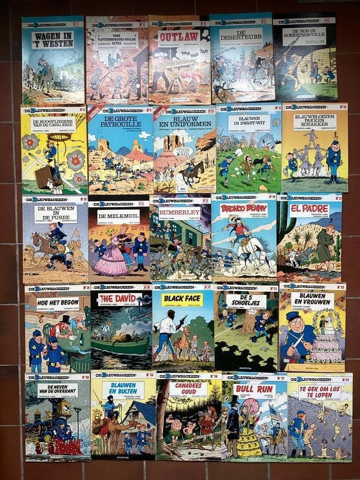 25x Blauwbloezen 1 t/m 27+32 (minus 2,7,24), Boeken, Stripboeken, Gelezen, Eén stripboek, Ophalen of Verzenden