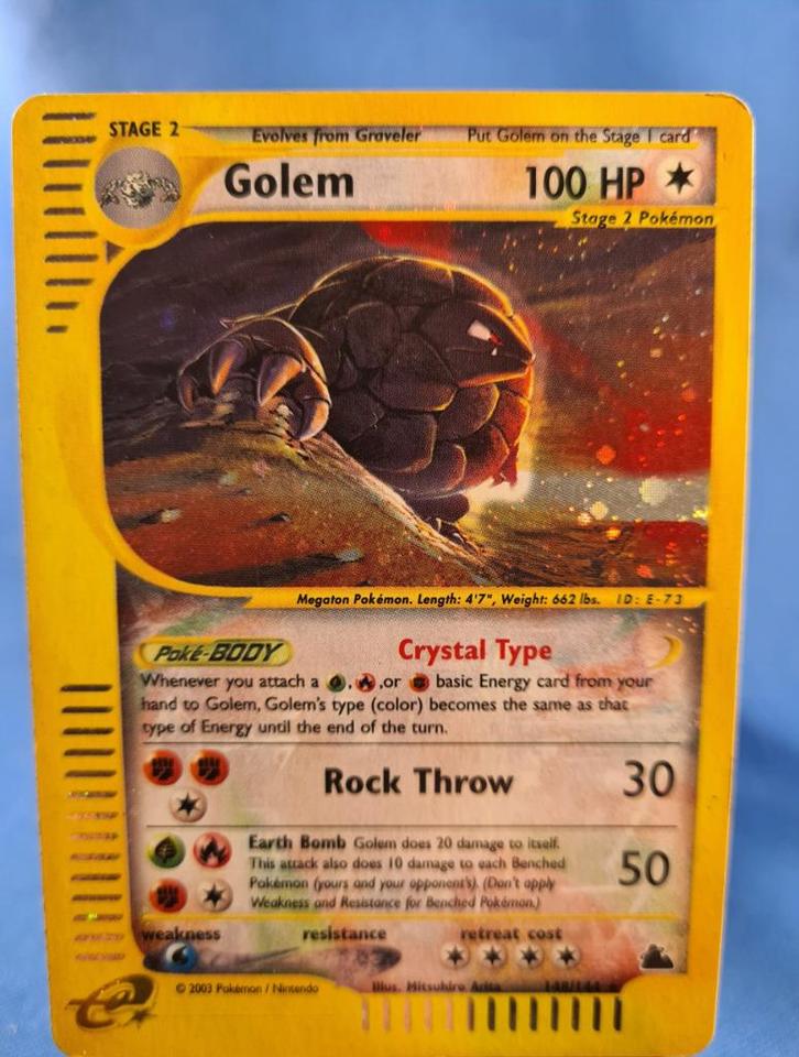 Golem 148/144 - Skyridge, Hobby en Vrije tijd, Verzamelkaartspellen | Pokémon, Gebruikt, Verzenden