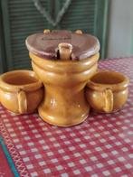 Vintage Mosterdpot zout en peper met lepeltje, Antiek en Kunst, Ophalen of Verzenden