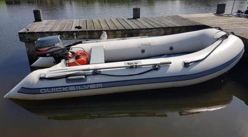 Rubberboot (quiksilver340) met motor, airdeck & strandwielen, Hobby en Vrije tijd, Overige Hobby en Vrije tijd, Gebruikt, Ophalen