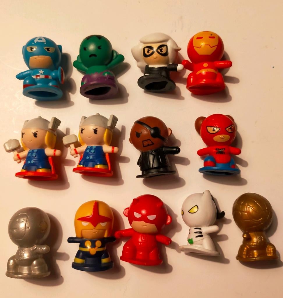 Marvel Superhelden Plus 2014, 13 stuks. Rubber, Verzamelen, Ophalen of Verzenden