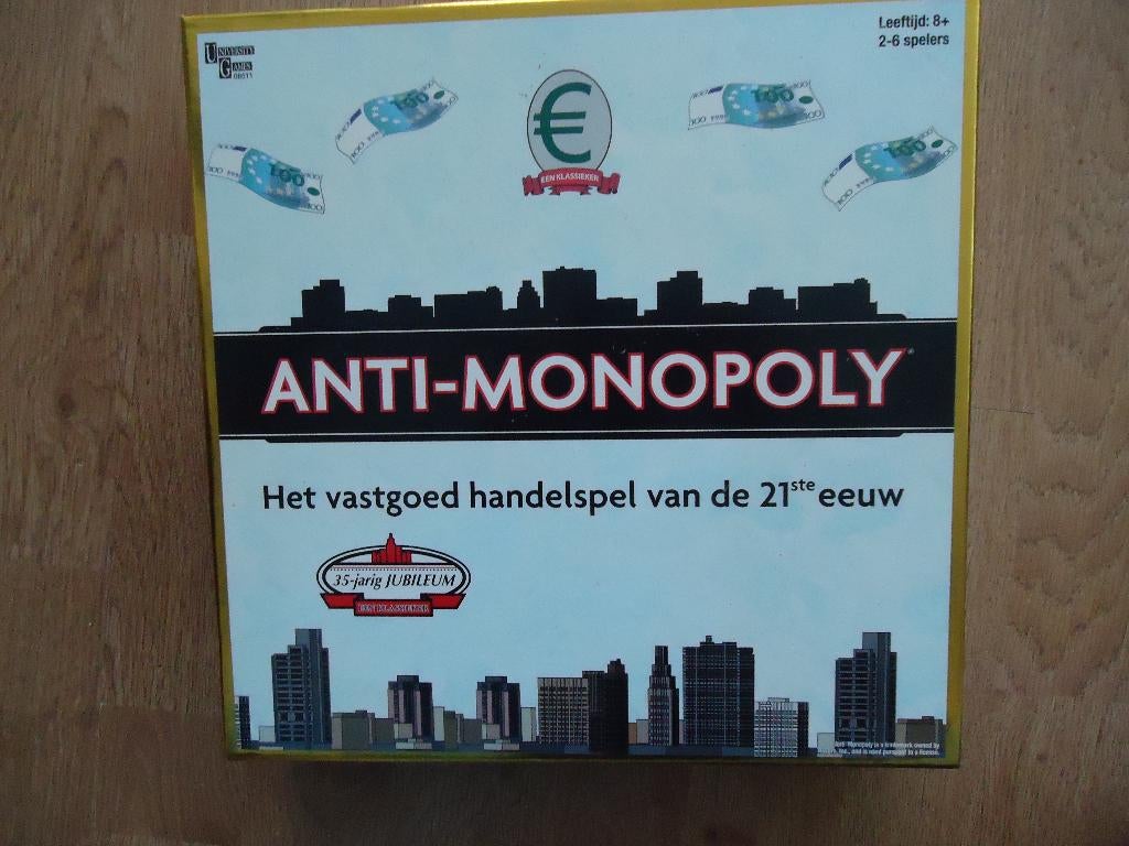 Anti Monopoly - Bordspel, Drie of vier spelers, Ophalen of Verzenden, Zo goed als nieuw, University Games