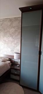 Ikea Pax Kast bruin met melkglazen deur, Ophalen, Gebruikt, 50 tot 75 cm, 200 cm of meer
