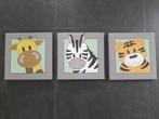 Canvas drieluik schilderijen babykamer, Kinderen en Baby's, Kinderkamer | Inrichting en Decoratie, Ophalen, Zo goed als nieuw