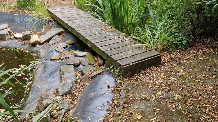 Houten Bruggetje voor Vijver, Tuin en Terras, Tuinstekers, Gebruikt, Ophalen