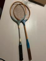 Houten Badminton Rackets - Vintage Set, Sport en Fitness, Badminton, Ophalen, Gebruikt, Racket(s)