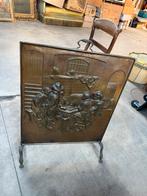 Koperen haardscherm, Ophalen, Zo goed als nieuw, Vrijstaande haard, Elektrische haard