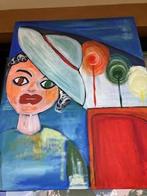 Moderne kunst schilderij op canvas 100/80, Ophalen, Zo goed als nieuw, Schilderij, 75 tot 100 cm