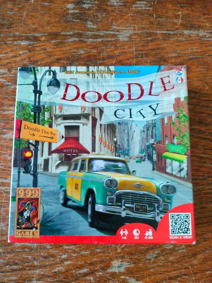 Doodle City, Hobby en Vrije tijd, Gezelschapsspellen | Bordspellen, Zo goed als nieuw, Een of twee spelers, Drie of vier spelers