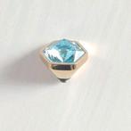 Goudkleurige Melano twisted cz aquamarine, Sieraden, Tassen en Uiterlijk, Bedels, Verzenden