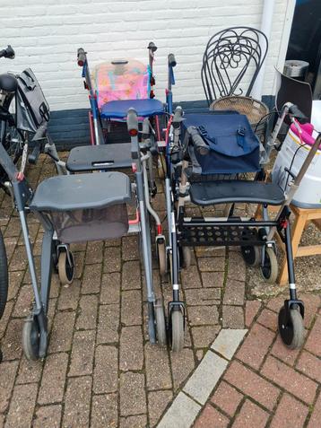 Partij rollators diverse merken en modellen Invacare etc beschikbaar voor biedingen