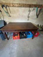 Mahonie houten tafel met laadje, Ophalen