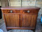 Vintage , Antiek Mahonie Dressoir met Jaloezie Deurtjes, Ophalen of Verzenden