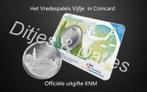 Vredespaleis Vijfje in coincard KNM - 5 euro herdenkingsmunt, Ophalen of Verzenden, Koningin Beatrix, Euro's