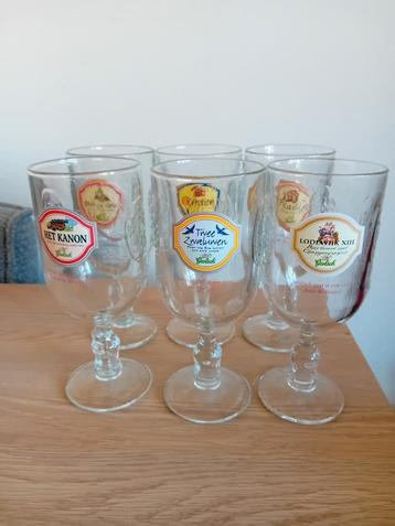 Set van 6 Grolsch Bierglazen, helemaal onbeschadigd.  beschikbaar voor biedingen