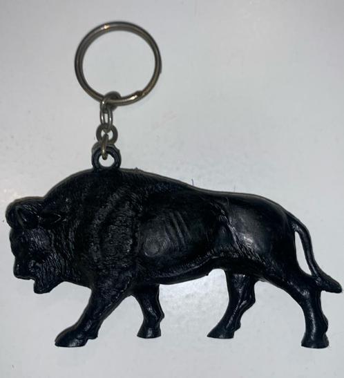 Vintage sleutelhanger zwarte bison, Verzamelen, Sleutelhangers, Zo goed als nieuw, Ophalen of Verzenden