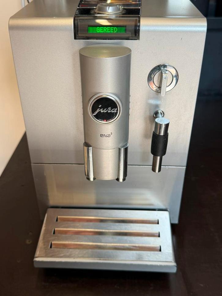 Jura ena 5 piano black, Witgoed en Apparatuur, Koffiezetapparaten, Gebruikt, Gemalen koffie, Koffiebonen, Koffiemachine, Afneembaar waterreservoir
