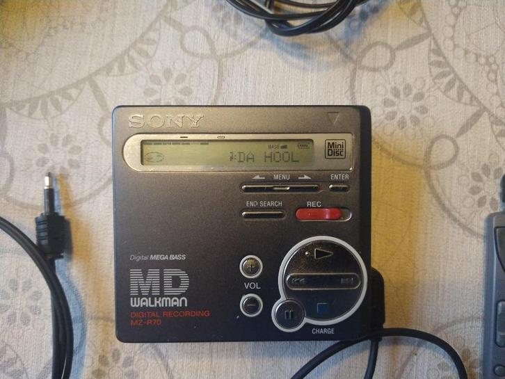 Sony MZ-R70 Minidisc recorder met toebehoren, Audio, Tv en Foto, Walkmans, Discmans en Minidiscspelers, Minidisc-recorder, Ophalen of Verzenden