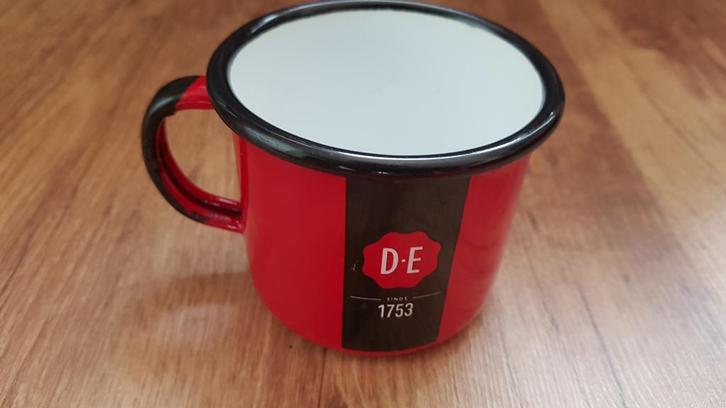 Douwe Egberts Emaille mok beker, Antiek en Kunst, Antiek | Emaille, Ophalen of Verzenden