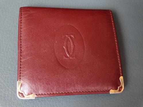 Cartier Paris portemonnee portefeuille bordeauxrood leer, Sieraden, Tassen en Uiterlijk, Portemonnees, Gebruikt, Leer, Verzenden