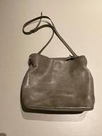 Mos- /Olijfgroene leren schoudertas - Fred de la Bretonnière, Overige merken, Gebruikt, Ophalen of Verzenden, Leer