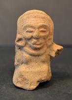 Maya beeldje fluit vrouw bodemvonst precolumbiaans, Ophalen of Verzenden, Gebruikt, Mens