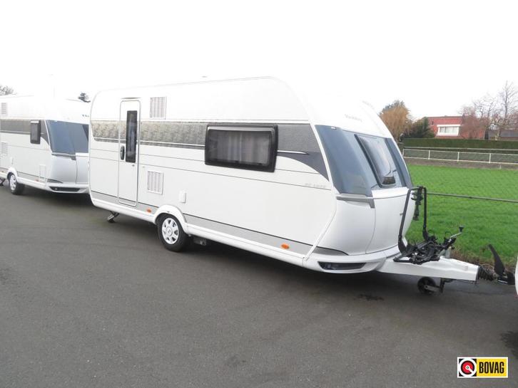 Hobby De Luxe 460 SFF + Mover en, Caravans en Kamperen, Caravans, tot en met 3, 1000 - 1250 kg, Treinzit, Hobby, Queensbed, Overige typen