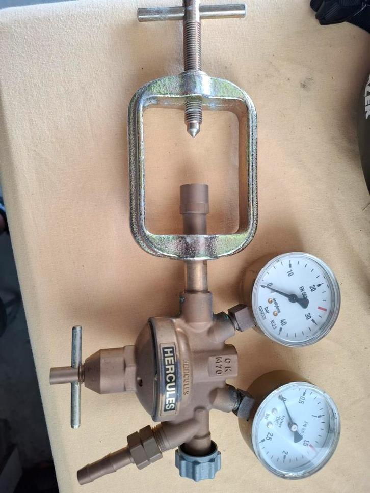 Hercules Drukregelaar met Klem - Gebruikt, Doe-het-zelf en Verbouw, Meetapparatuur, Gebruikt, Druk, Ophalen of Verzenden