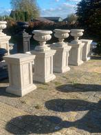 Unieke & sierlijke italiaanse betonnen bloempotten & zuilen, Tuin en Terras, Bloembakken en Plantenbakken, Ophalen, Tuin, Minder dan 60 cm