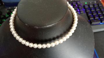 Parel choker (Size: 42/45cm) Metaal: Memory wire beschikbaar voor biedingen