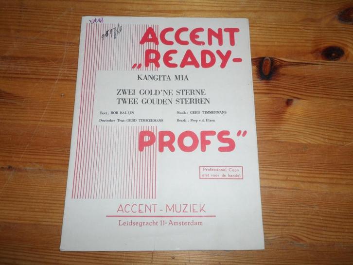 Accent ready profs 2x, Muziek en Instrumenten, Bladmuziek, Gebruikt, Artiest of Componist, Populair, Gitaar, Basgitaar, Piano