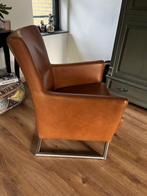 Leren fauteuil Da Vinci-kleur cognac, Ophalen, Gebruikt, Minder dan 75 cm, Leer