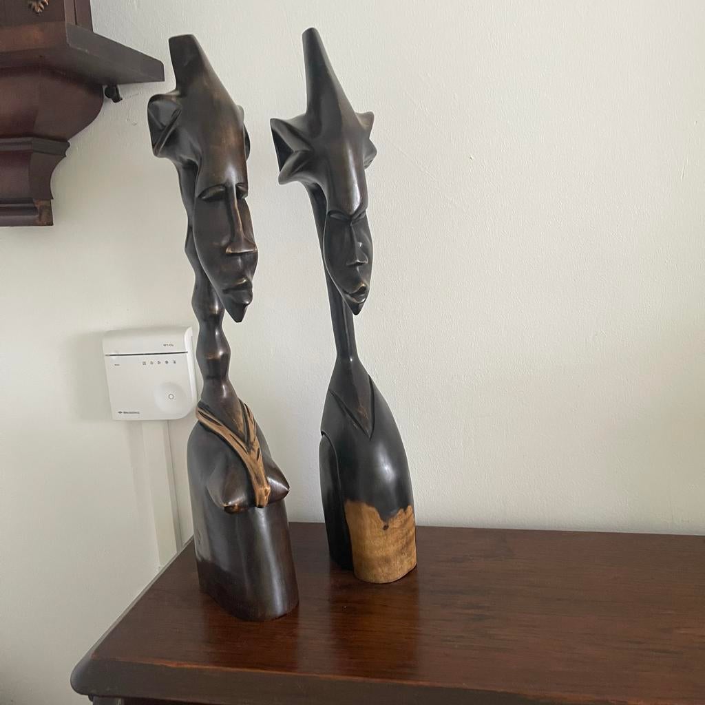 Twee Afrikaanse Beelden, Ophalen of Verzenden