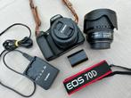 Canon EOS 70D + 2 lenzen, Ophalen, Zo goed als nieuw, Spiegelreflex, Canon