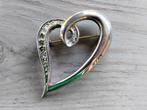 Vintage broche zilver met strassteentjes, Ophalen of Verzenden, Zo goed als nieuw, Zilver, Zilver