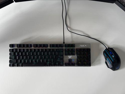 Mechanisch Toetsenbord + Muis, Computers en Software, Toetsenborden, Gebruikt, Qwerty, Bedraad, Toetsenbord en muis-set, Gaming toetsenbord