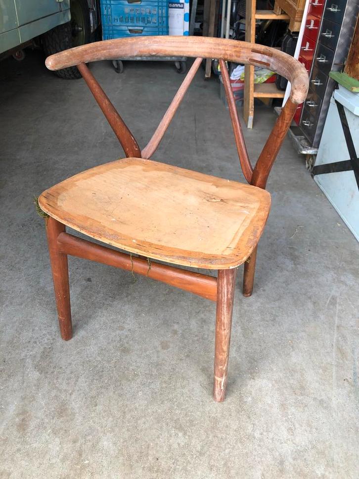 Henning Kjærnulf Model 255 Bruno Hansen, Huis en Inrichting, Stoelen, Gebruikt, Eén, Hout, Bruin, Ophalen of Verzenden