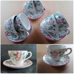 Engels servies CHURCHILL BRIAR ROSE  kop en schotels bloemen, Ophalen of Verzenden, Nieuw, Porselein, Overige stijlen